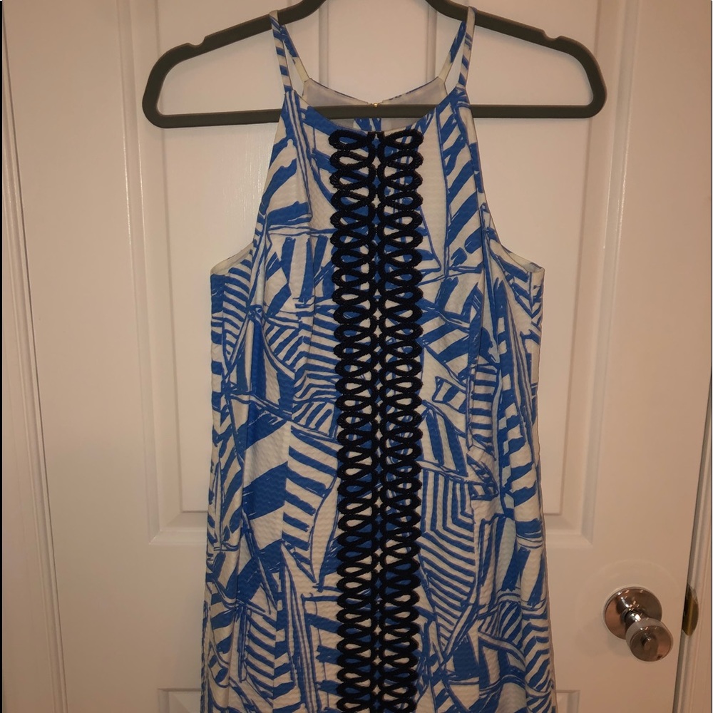 Light and Navy Blue Lilly Pulitzer Dress